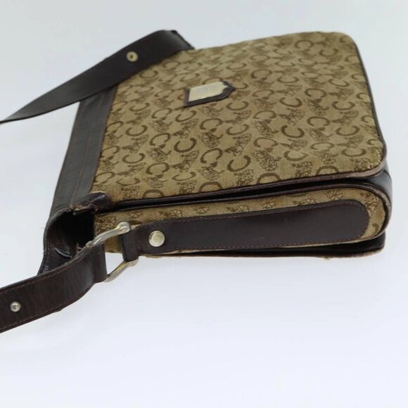 CELINE C Macadam Canvas Shoulder Bag Beige Brown Auth 81007 - Picture 5 of 15